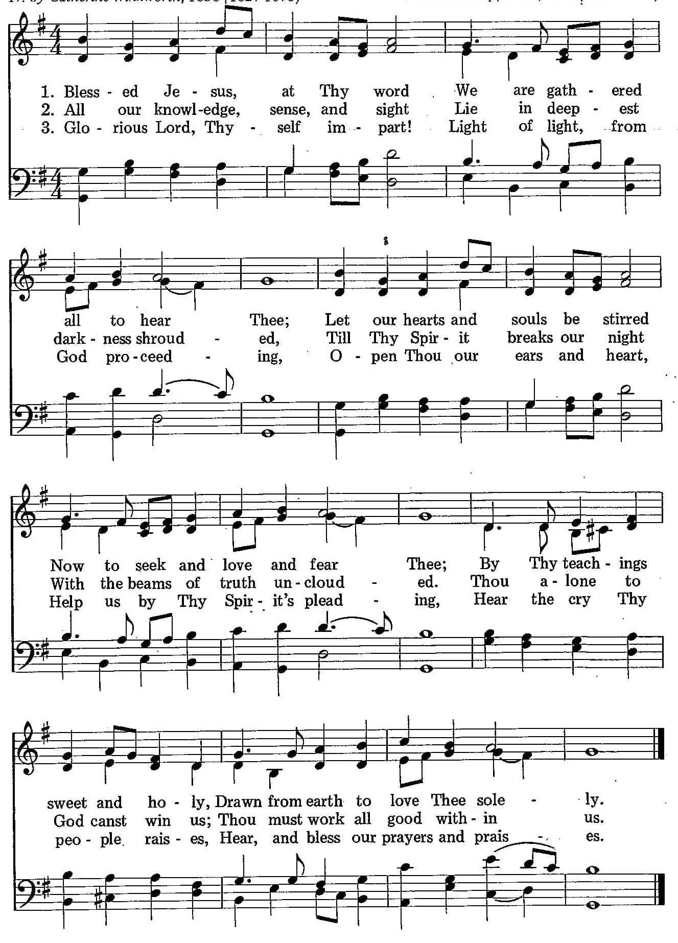 060 – Blessed Jesus at Thy Word sheet music